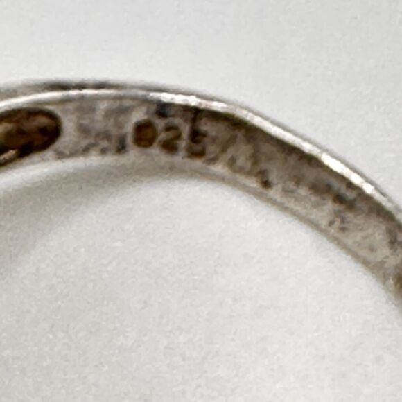 Château d’Argent Sterling Blue Mother of Pearl Triple Daisy Flower Ring sz 7.75 - Picture 8 of 13